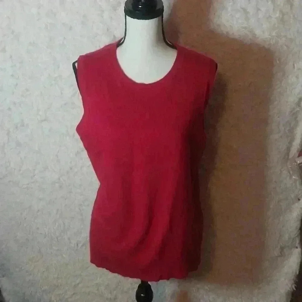 Land's End 100% Cashmere Sleeveless Sweater Size L